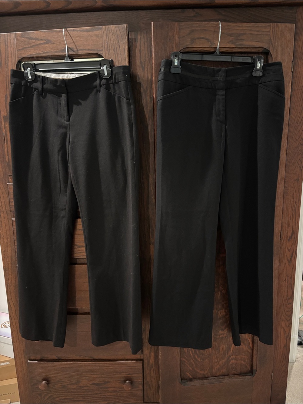 Laundry By Shelli Segal Black Straight-Leg Dress Trousers